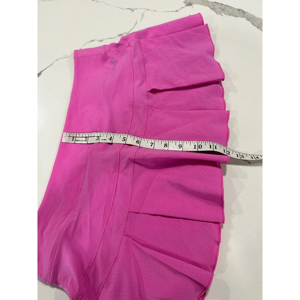 Nike Dri-FIT Womens Pleated Tennis Skort Pink Perforated Athletic Skirt Large
